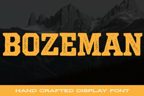 Bozeman Typeface: Rugged Display Font for Handmade Branding