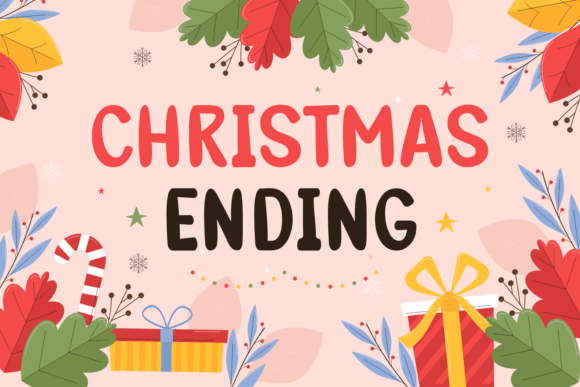 Christmas Ending Display Font for Festive Web Design