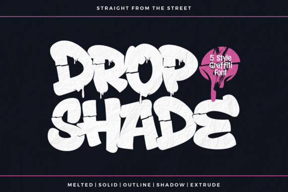 Dropshade Regular: A Graffiti-Inspired Display Font for Urban Editorial Design