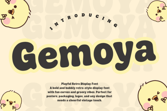 Gemoya Retro Display Font for Bold Campaign Visuals