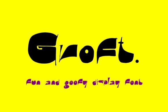 Groft Display Font: A Whimsical Typeface for Playful Brand Campaigns