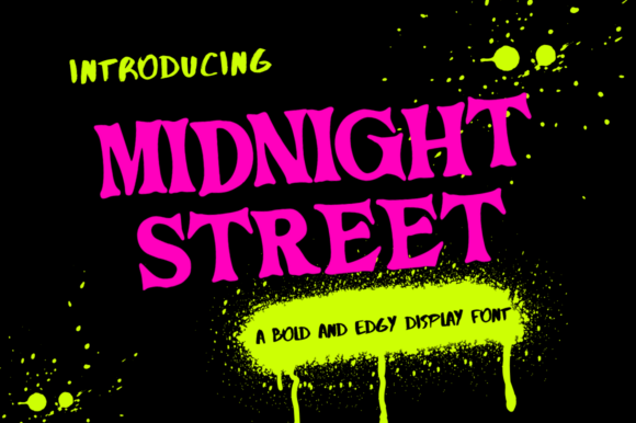 Midnightstreet: A Bold Display Font for Edgy Brand Identity