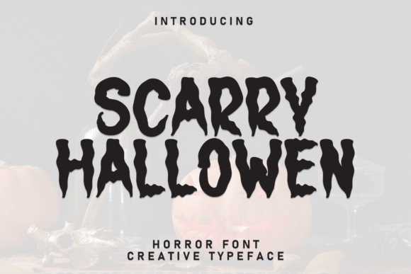 Scarry Hallowen Typeface: A Casual Display Font for Handmade Branding