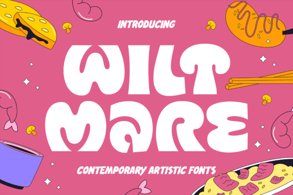 Wiltmare: A Bold Display Font for Playful Editorial Design